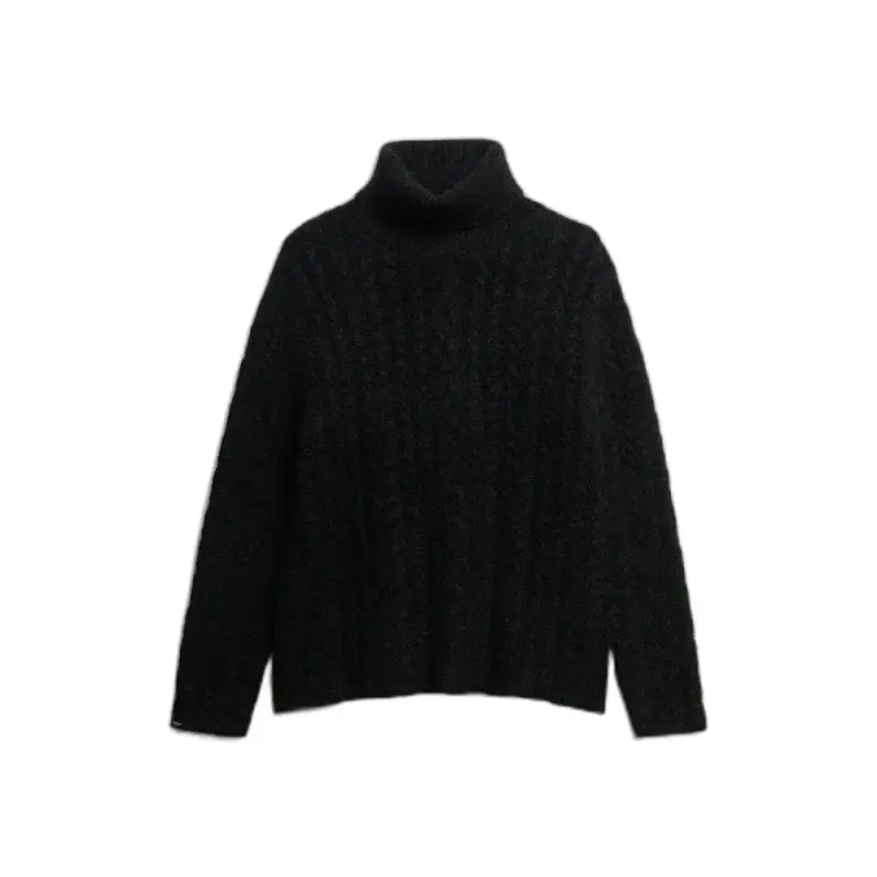 Maglione a treccia con collo alto donna Superdry