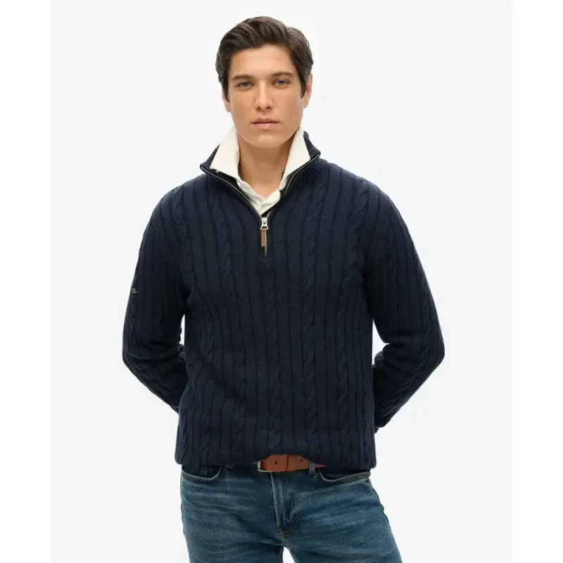 Maglione con 1/2 di zip Superdry Classic Cable