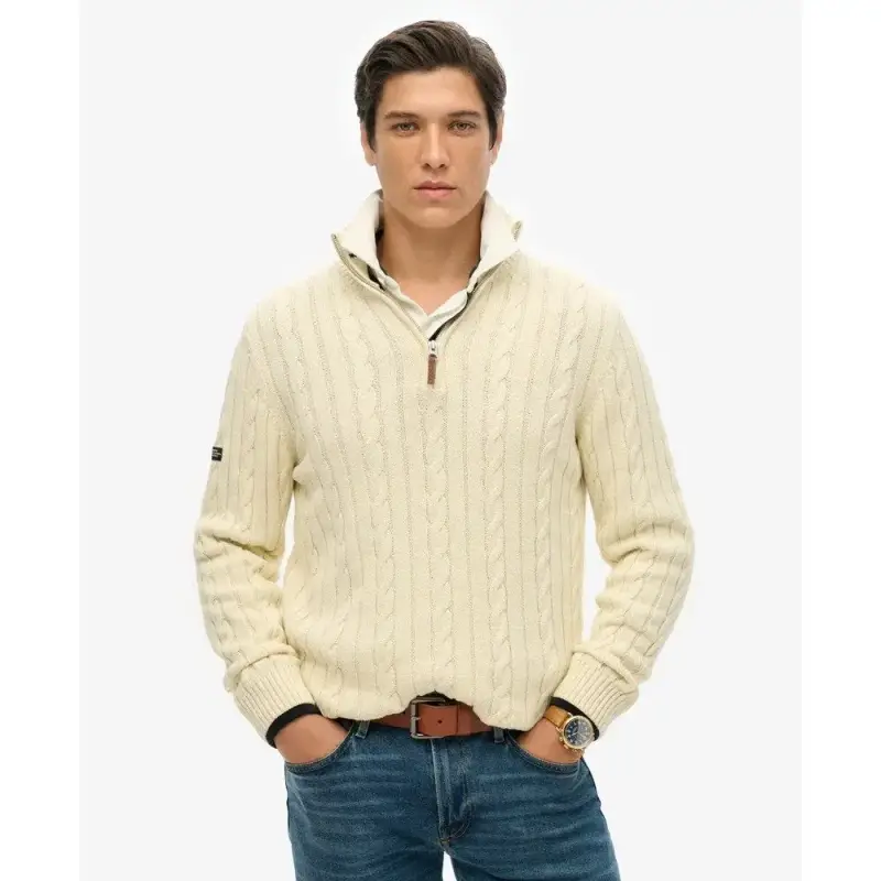 Maglione con 1/2 di zip Superdry Classic Cable