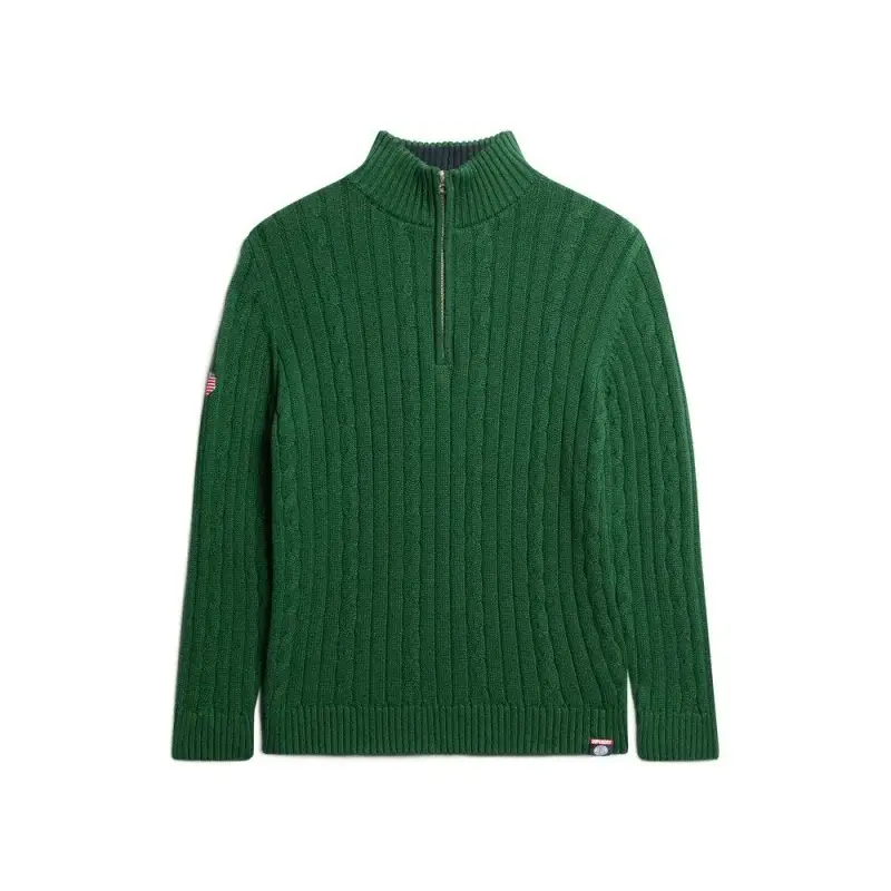 Maglione da rugby a maglia con colletto camionista donna Superdry