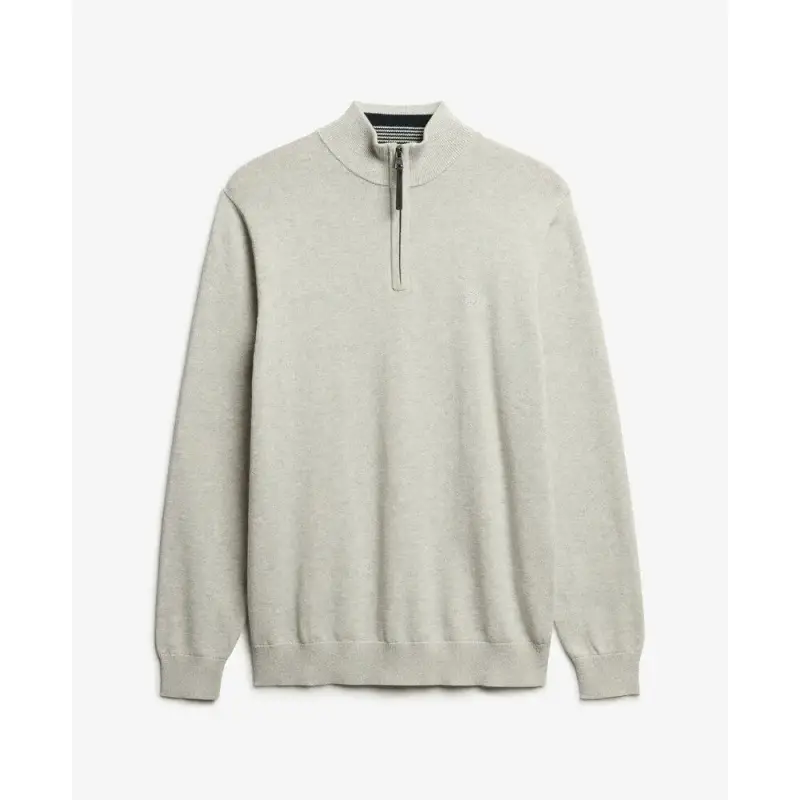 Maglione in cotone con colletto alla camionista Superdry Essentials