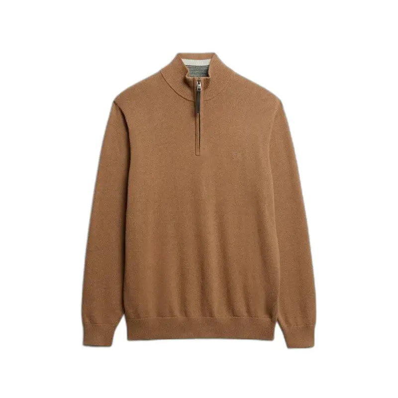 Maglione in cotone con colletto alla camionista Superdry Essentials