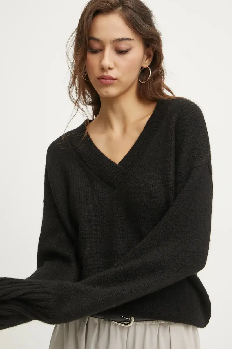 maglione in misto lana donna colore nero W6110553A-02A miniatura 4