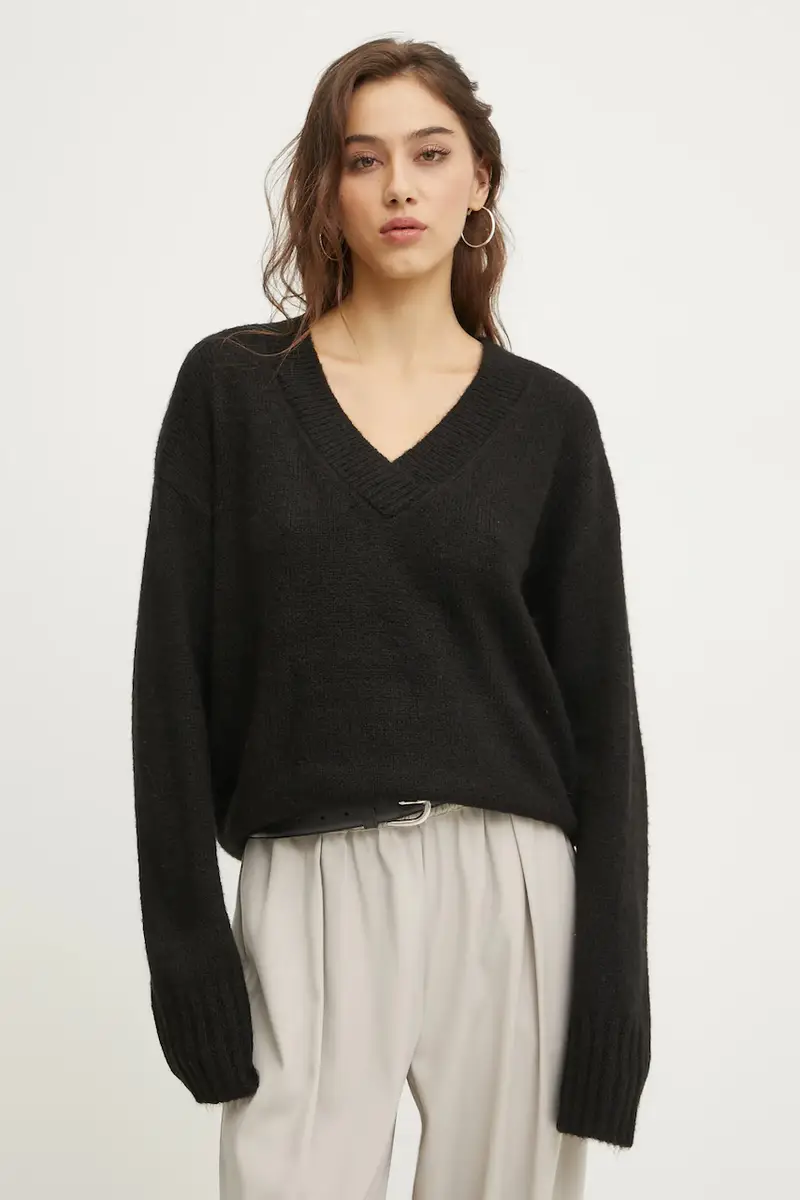 maglione in misto lana donna colore nero W6110553A-02A