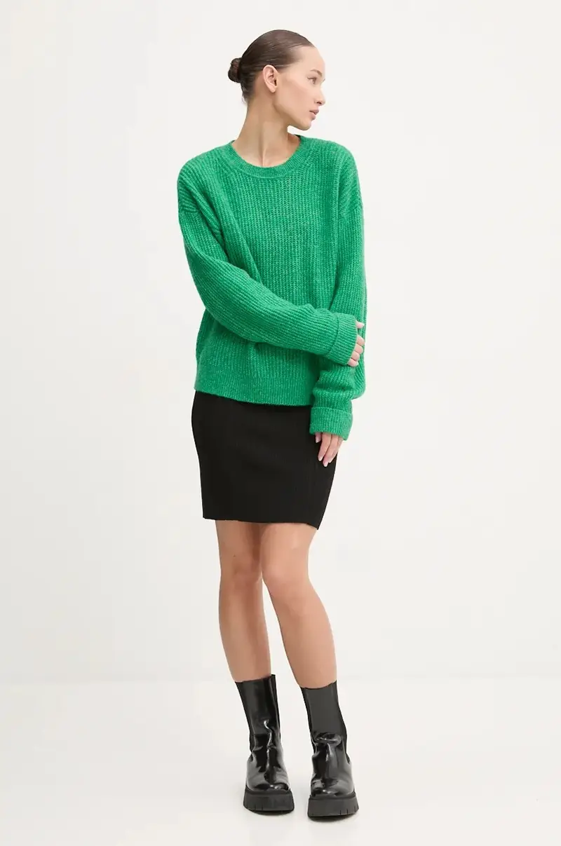 maglione in misto lana donna colore verde W6110579A-B7O miniatura 2