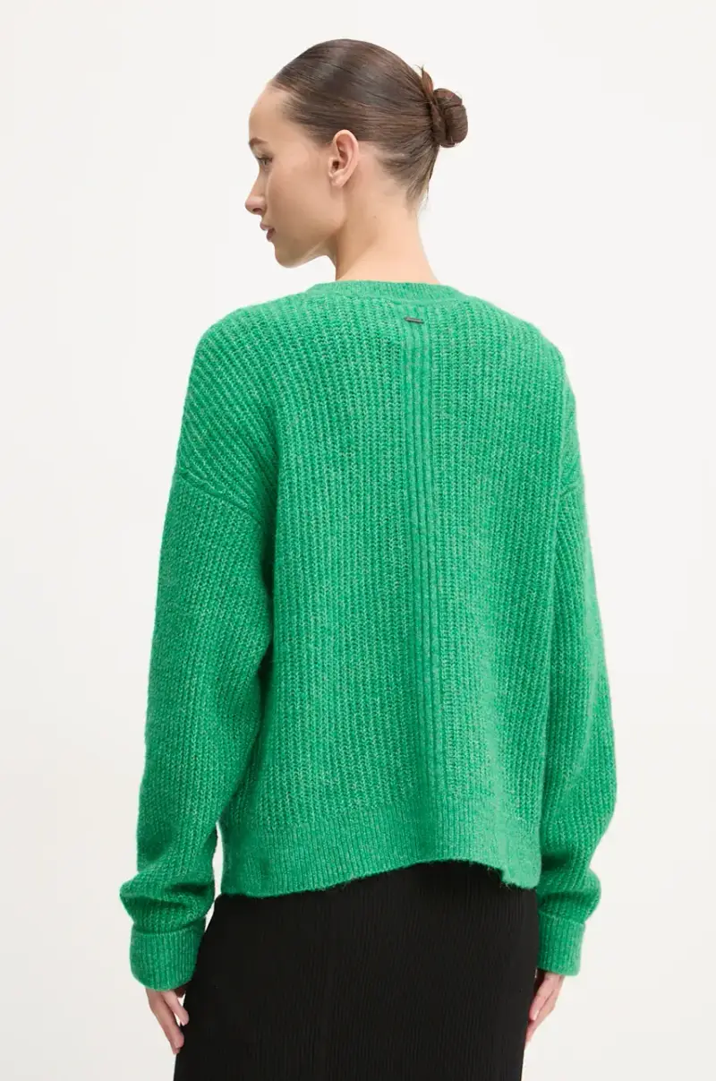 maglione in misto lana donna colore verde W6110579A-B7O miniatura 3