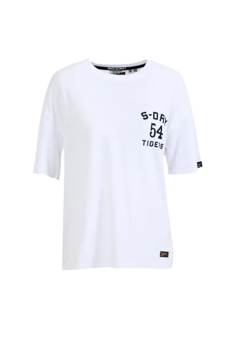 Military Narrative Boxy Tee - XS / Bianco