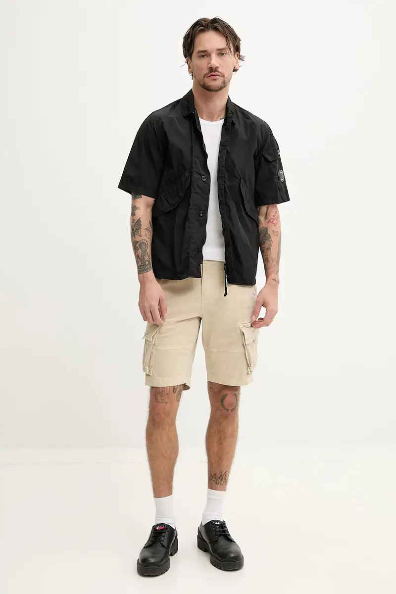 pantaloncini uomo colore beige M7110433A-13K miniatura 2