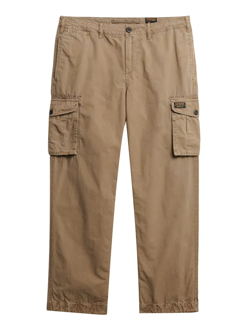 pantalone cargo superdry parachute light da uomo - marrone