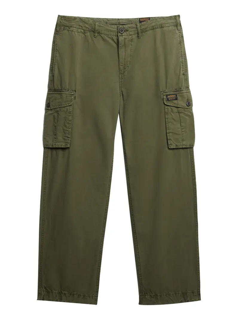pantalone cargo superdry parachute light da uomo - verde