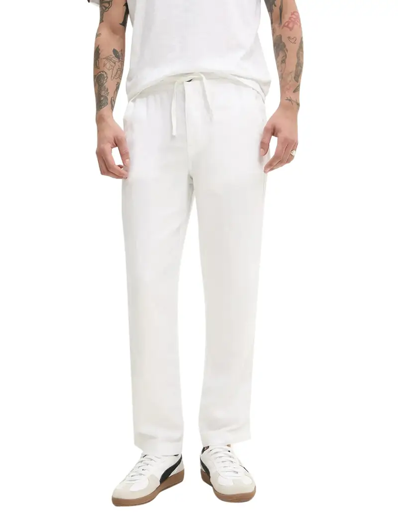 pantalone chino superdry da uomo - bianco