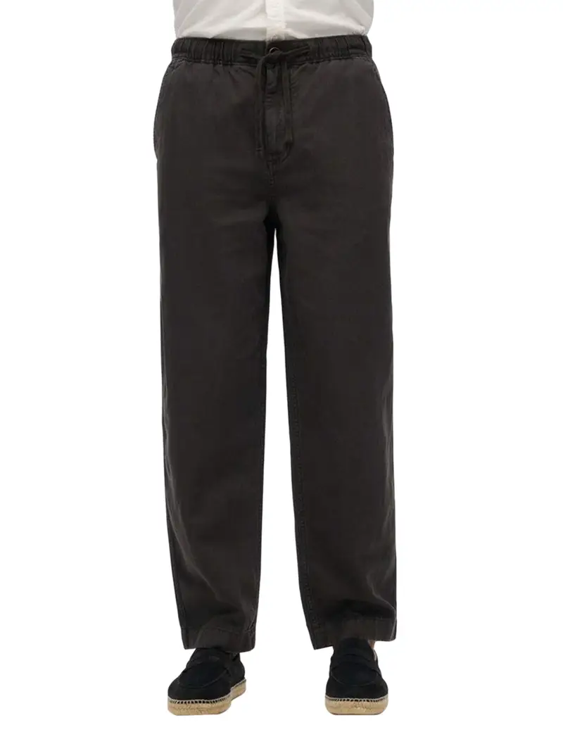 pantalone chino superdry da uomo - nero