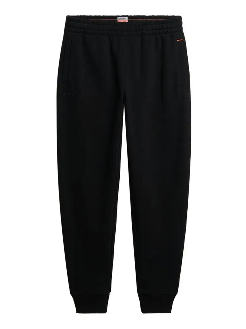 pantalone tuta superdry essential logo da uomo - nero