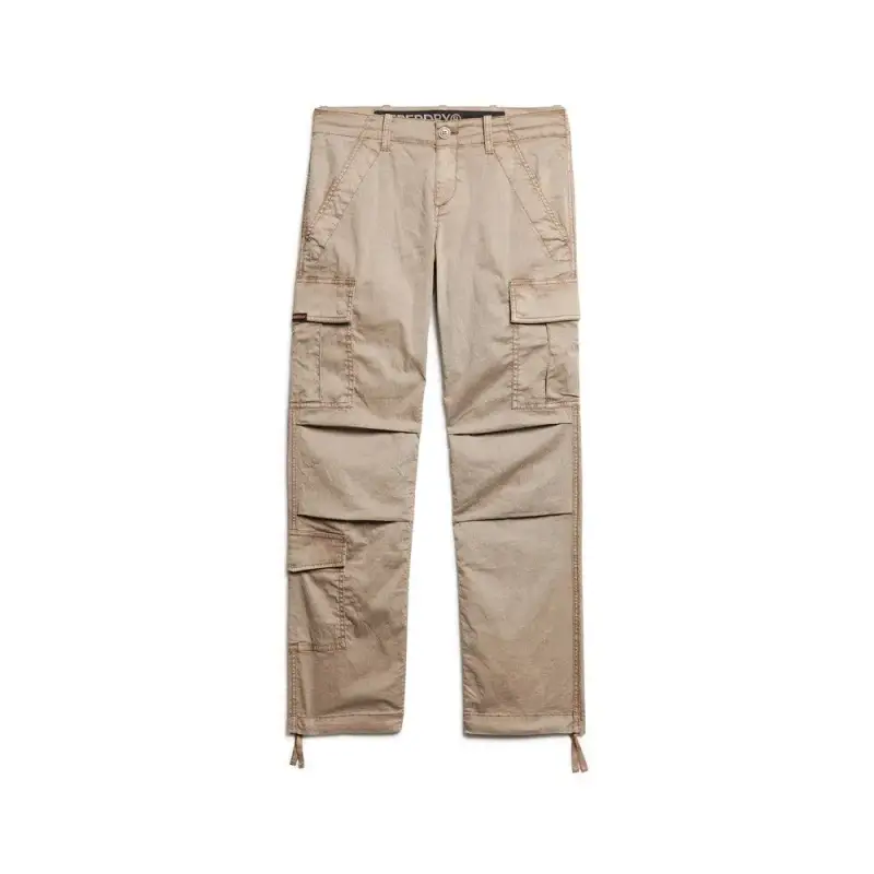 Pantaloni cargo dritti a vita bassa donna Superdry