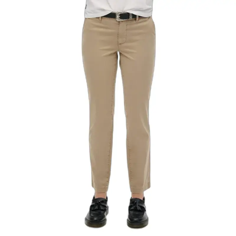 Pantaloni chino a vita media donna Superdry