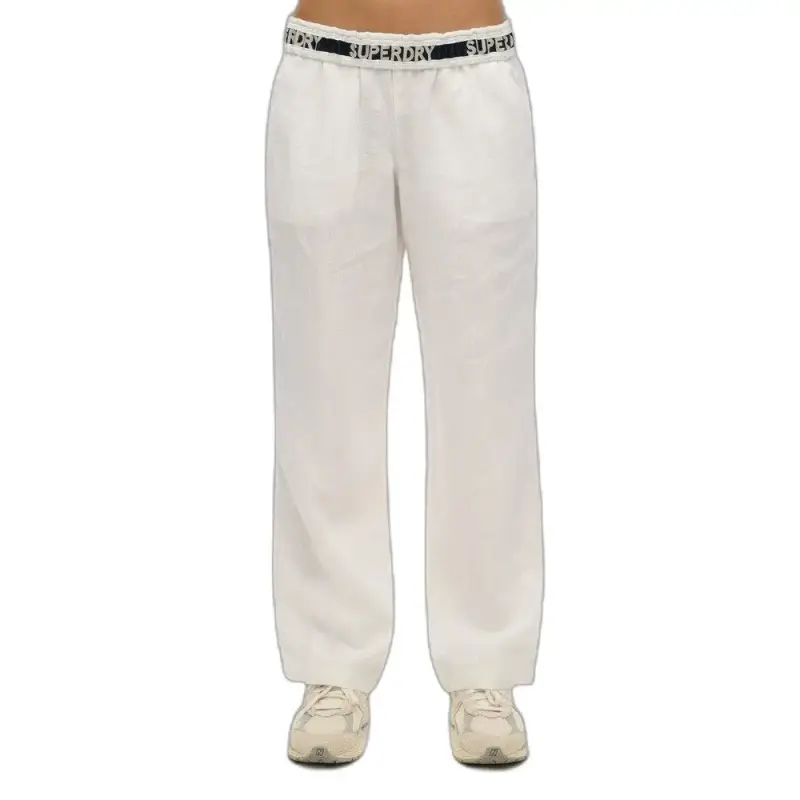 Pantaloni con cordino in lino donna Superdry