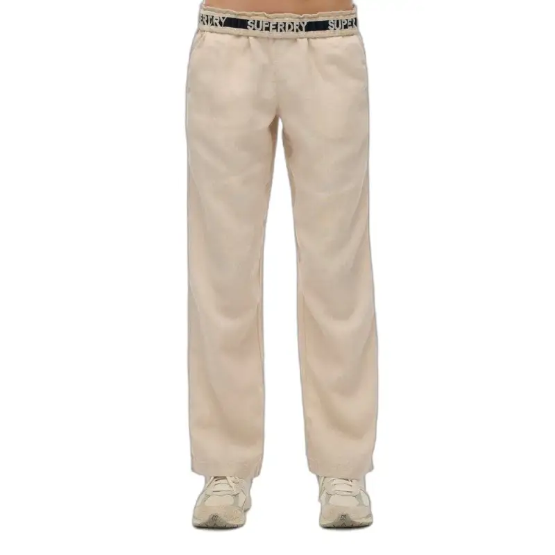 Pantaloni con cordino in lino donna Superdry