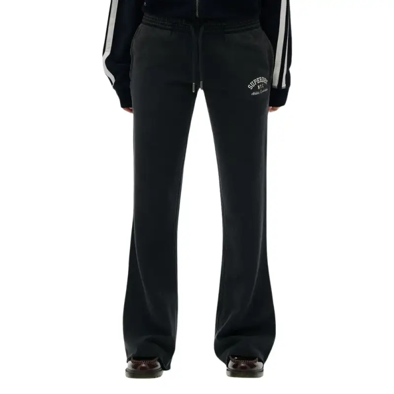 Pantaloni da jogging a zampa d elefante ricamati per donna Superdry Athletic