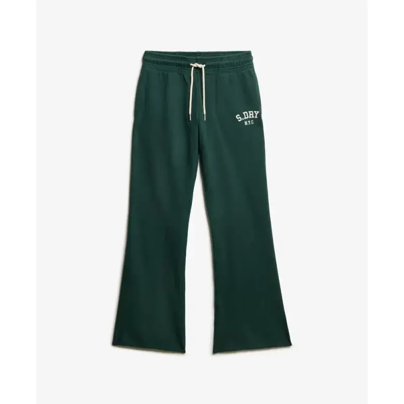Pantaloni da jogging a zampa d elefante ricamati per donna Superdry Athletic