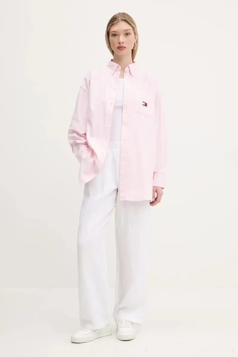 pantaloni in lino colore beige W7011182A-04C miniatura 2