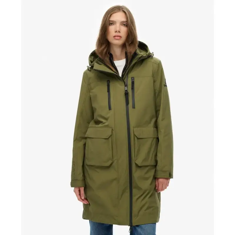 Parka con cappuccio da donna Superdry Longline