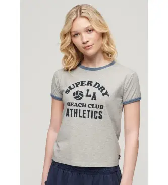 per donna W1011387A T-shirt con suoneria grigia Athletic Essentials (S), Casual, Grigio, Cotone, Manica corta
