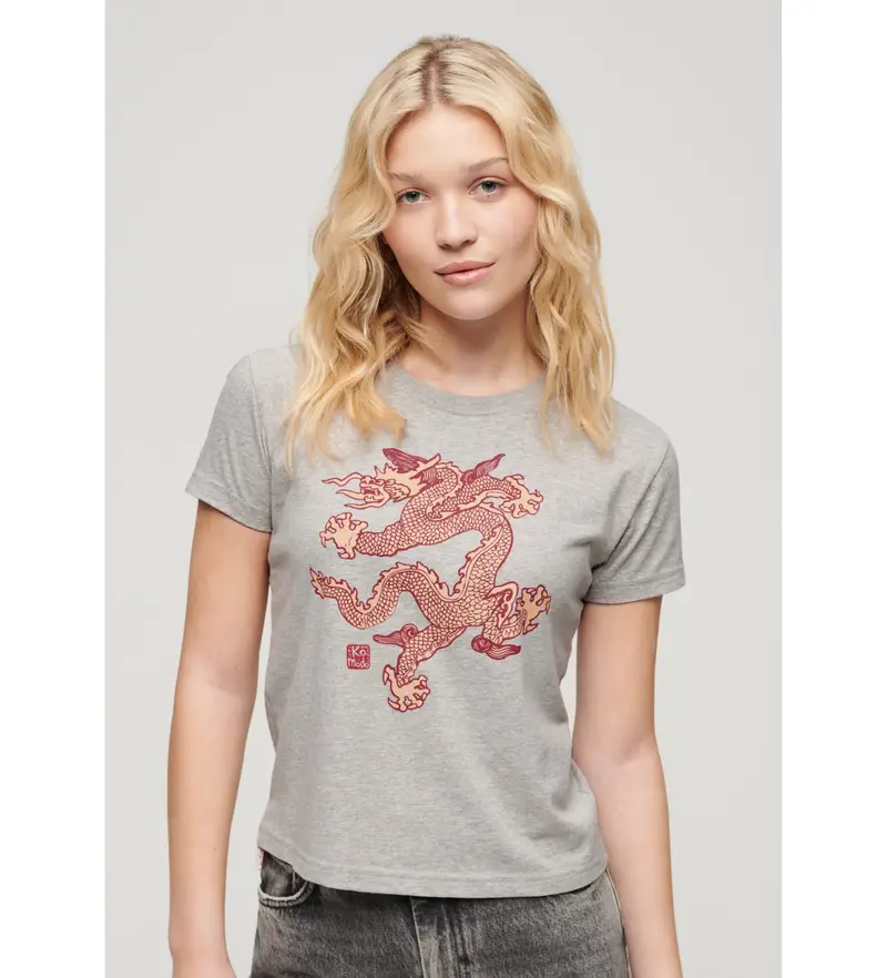 Superdry T-shirt Donna Grigio 4129397