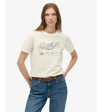 per donna W1011850A Maglietta beige da operaio dell'industria (S), Casual, Cotone, Manica corta