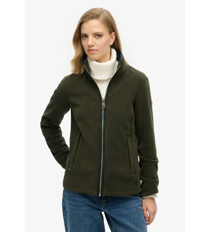 per donna. W2012336A Pile Polar Estate Full Zip verde (L), Casual, Polister riciclato, Sostenibile
