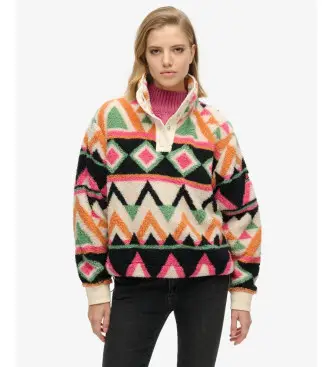 per donna W2012348A Maglione girocollo multicolore (L), Casual, Poliestere