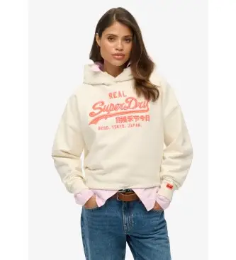 per donna W2012438A Felpa vintage bianco crema (XS), Casual, Cotone