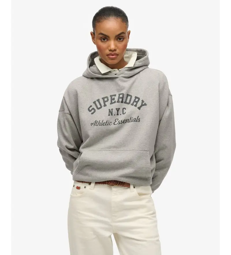 per donna W2012452A Felpa grigia Athletic Essentials Relax (S), Casual, Grigio, Cotone