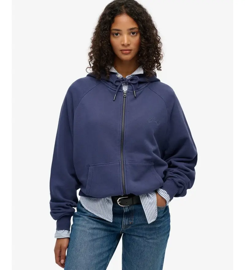 per donna W2012473A Felpa con logo Essential Navy (XS), Casual, Cotone