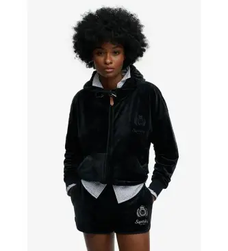 per donna W2012544A Felpa in velluto blu navy Country Club (M), Casual, Poliestere