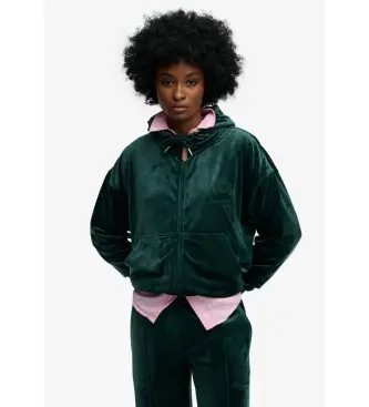 per donna W2012544A Felpa in velluto verde Country Club (L), Casual, Poliestere