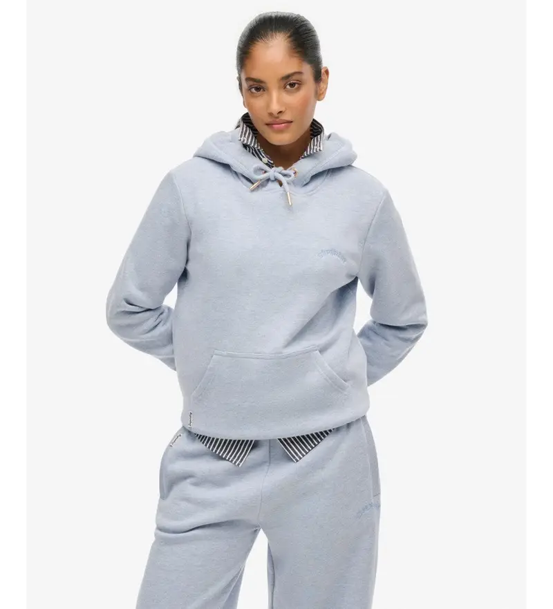 per donna W2012559A Felpa Essential Logo, blu (XS), Casual, Cotone, Manica lunga