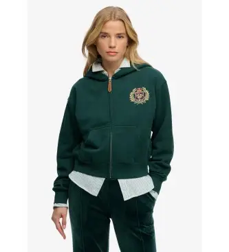 per donna W2012590A Felpa verde Country Club Ziphood (L), Casual, Cotone