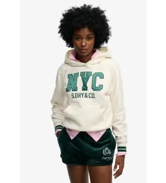 per donna W2012601A Felpa beige Country Club Varsity (XXS), Casual, Cotone