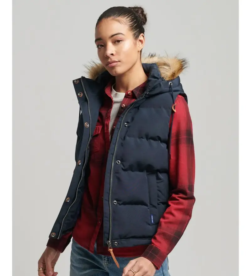 Superdry Gilet Donna Blu 4039412