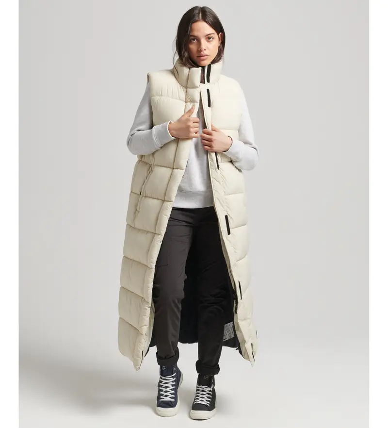 Superdry Gilet Donna Beige 4034811
