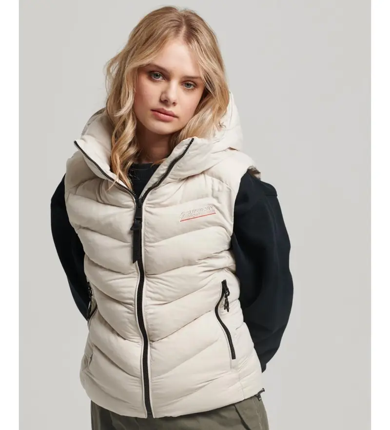 Superdry Gilet Donna Grigio 4146126