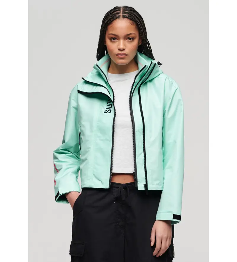 per donna W5011655A Giacca a vento ricamata SD blu (S), Casual, Poliestere, Manica lunga