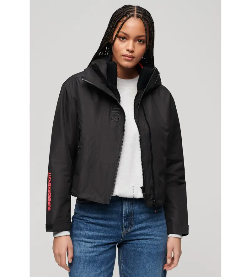 per donna W5011655A Giacca a vento ricamata SD nera (M), Nero, Casual, Poliestere, Manica lunga