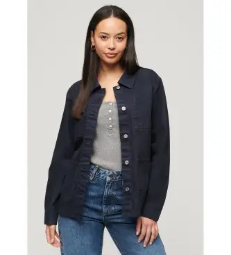 per donna W5011711A Giacca in tela blu scuro Chore (XS), Casual, Cotone, Manica lunga, Navy