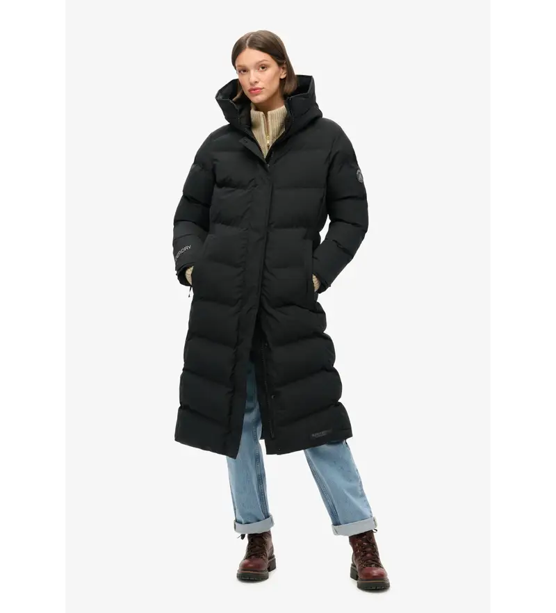 per donna W5011781A Cappotto lungo trapuntato nero City Chevron (XS), Casual, Poliestere