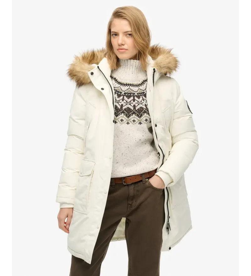 Superdry Parka Donna Bianco 4037730
