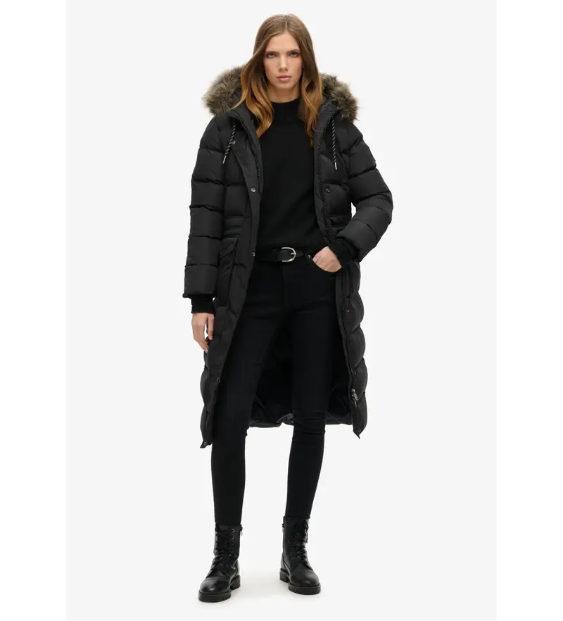 per donna W5011788A Cappotto lungo nero Everest (S), Casual, Polister riciclato, Sostenibile