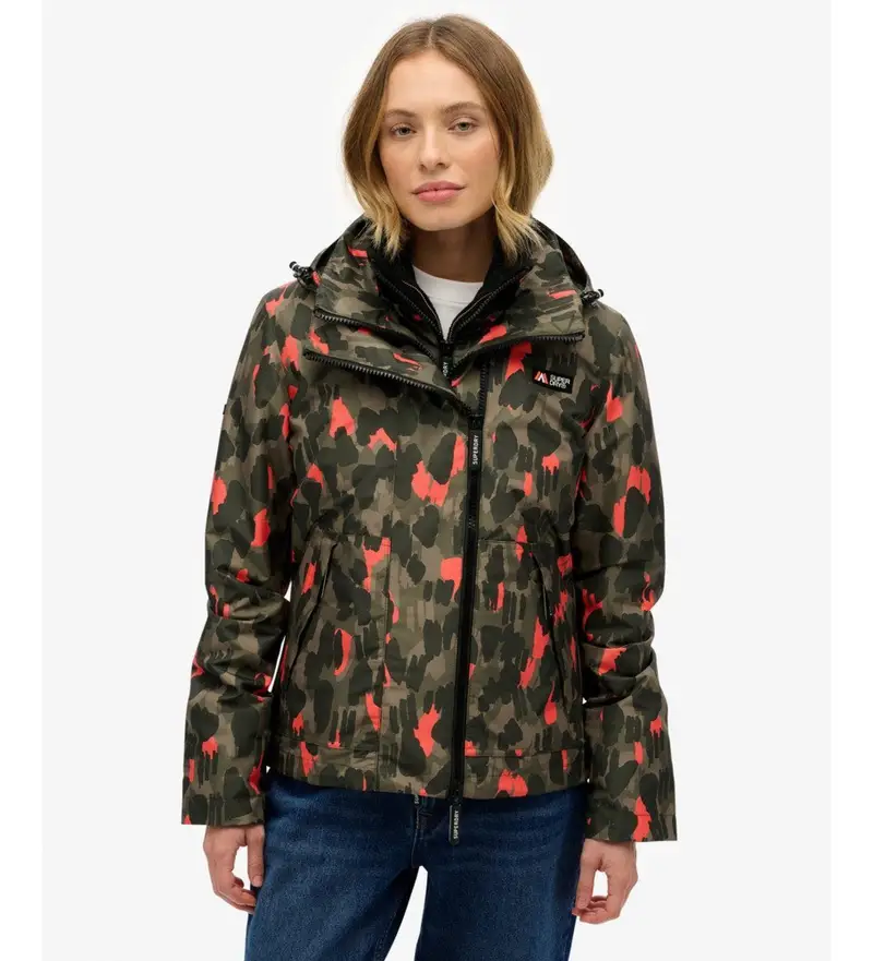 per donna. W5011850A Giacca a vento verde (XL), Casual, Mimetico, Poliestere