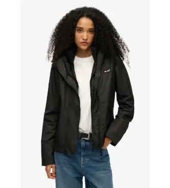 per donna W5011850A Giacca antivento con cappuccio da montagna nera (S), Nero, Casual, Poliestere