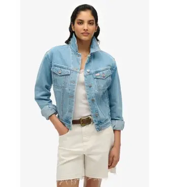 per donna W5011855A Giacca in denim blu decorata (M), Casual, Cotone